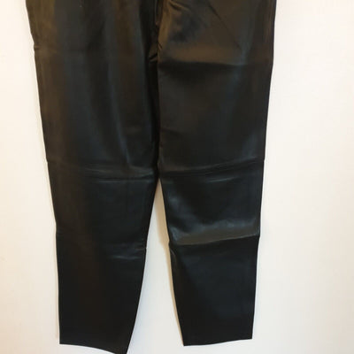 MNG Apple Faux Leather Look Trousers Black Uk6****Ref V341