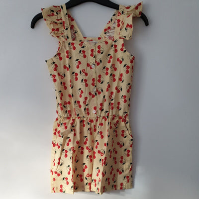 Sonia Rykiel Cherry Print Playsuit Yellow Size 4 years****Ref VA1