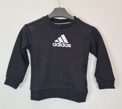 Adidas Junior Boys Badge Of Sport Crew Sweat Top Black Size 3-4 Years **** V28