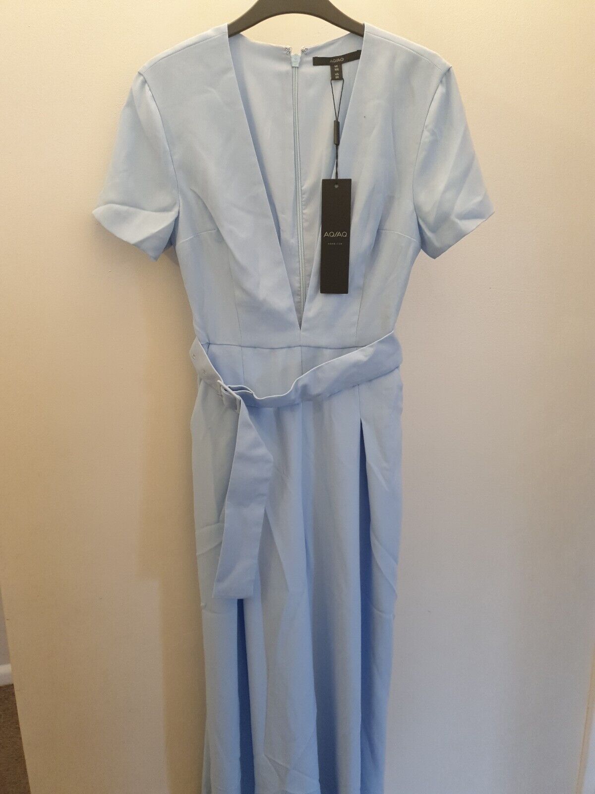 aq aq Raine Baby Blue Wide-leg  jumpsuit Size 10 Ref Mw11