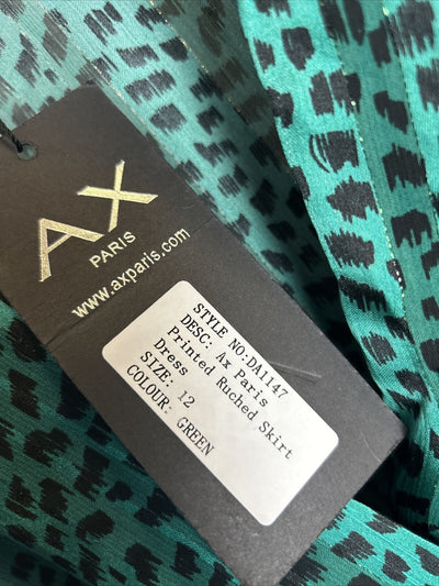 AX Paris Dress - Green. UK 12 **** Ref V265