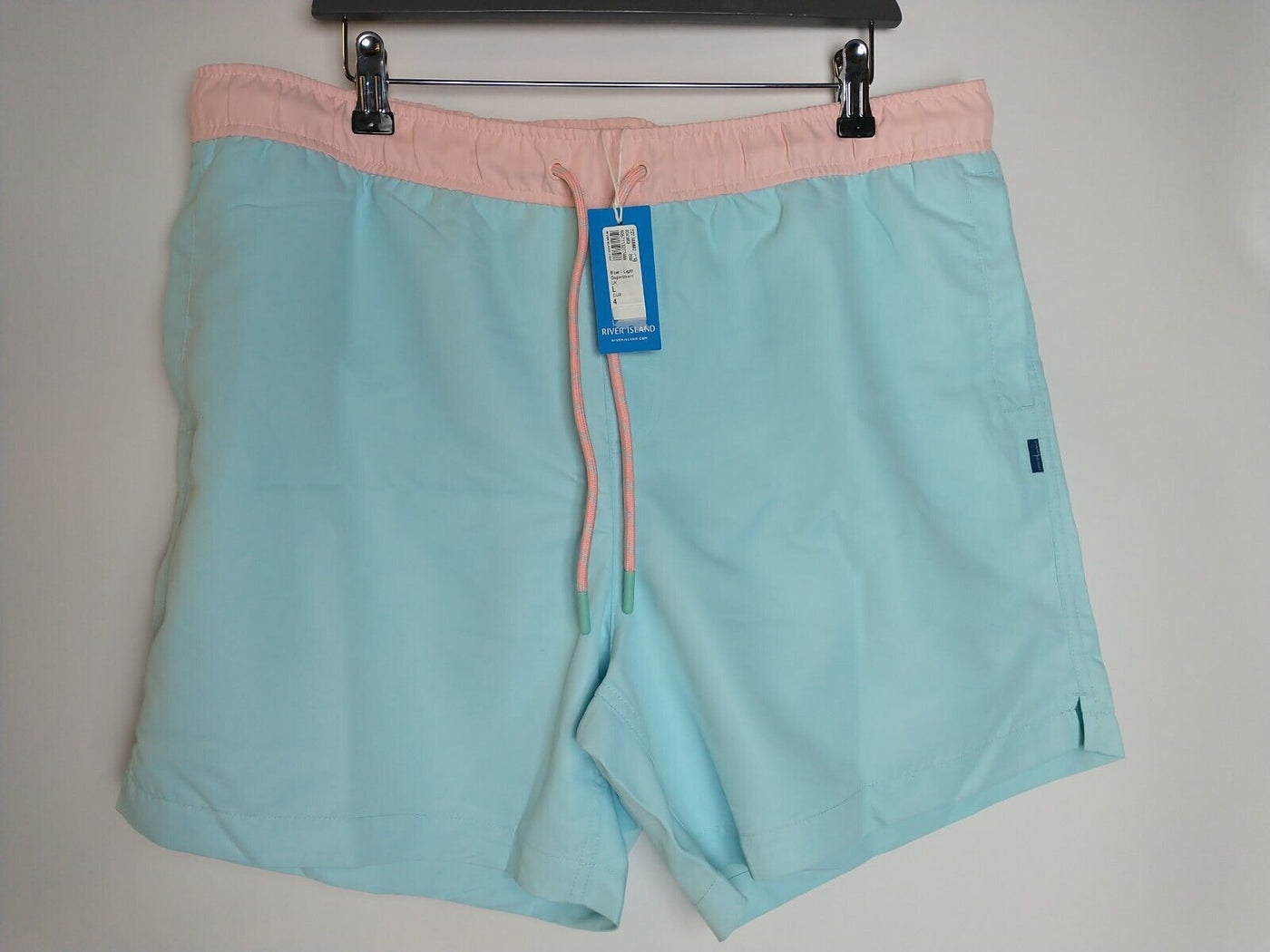 River Island Men's Blue Regular Fit Swin Shorts Size Large **** V144