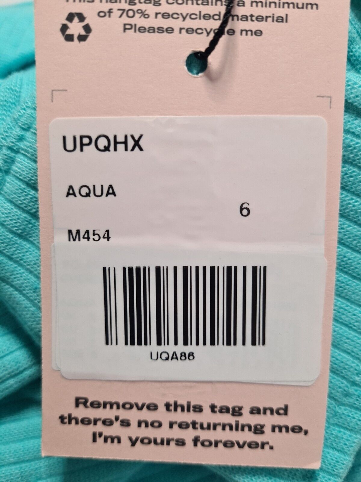Missguided Oversized Mini Shirt Aqua. UK 6 **** Ref V227