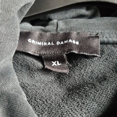 Criminal Damage Dark Grey Hoodie Size XL****Ref V40