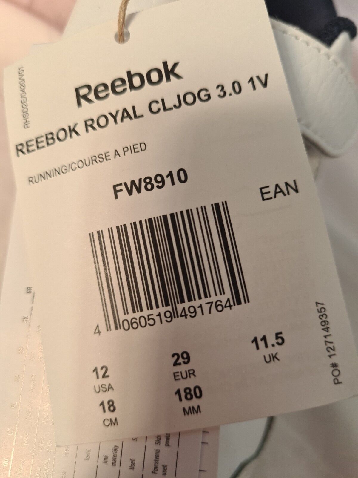 Reebok Royal Classic Jog 3.0 1V Kids Trainers Size UK 11.5 **** VS1