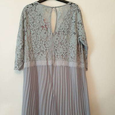 Yours London Blue Lace Chiffon Maxi Dress Uk20 ****Ref V144