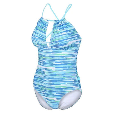 Regatta Halliday Halter Neck Blue Swimming Costume Size 16