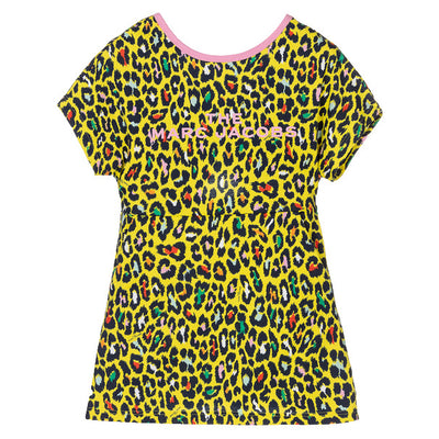 Marc Jacobs Girls Yellow Cheetah Dress Size 6 Years.