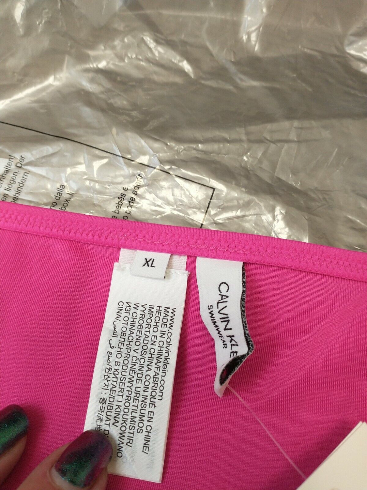 Calvin Klein Cheeky String Side Tie Bikini Bottoms Only. Ladies XL . New Ref Y15