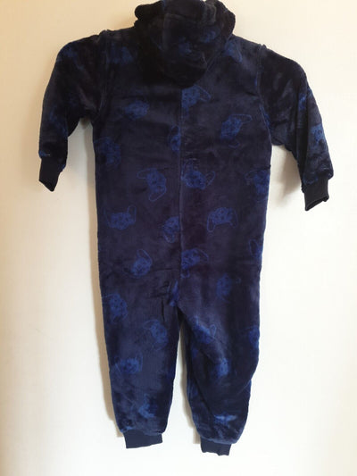 Boys Fluffy Zip Front Gaming- Blue. Uk 3-4yrs