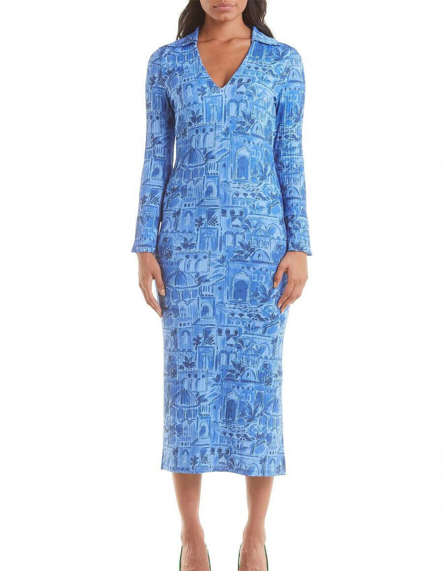 Never Fully Dressed Womens Blue Scenery Dress UK Size 6 ****V497