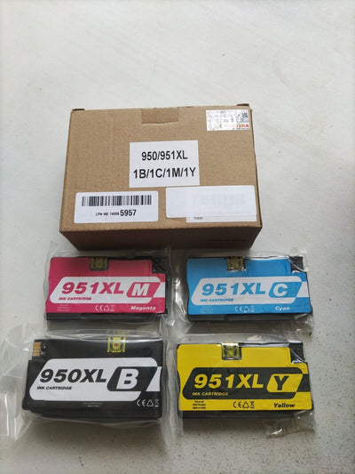 Compatible HP 950 XL 951 XL Ink Cartridges (B/C/M/Y) Ref T4