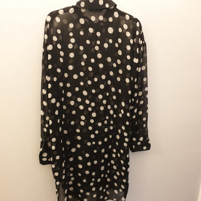 Womens Black Spot Shirt UK 8 *** SW17