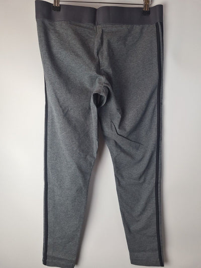 Adidas Womens 3 Stripe Grey Leggings Size Large **** V87