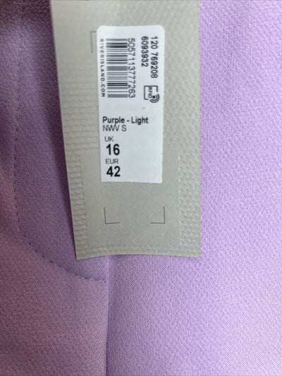 River Island Trousers - light Purple. UK 16 ****Ref V46