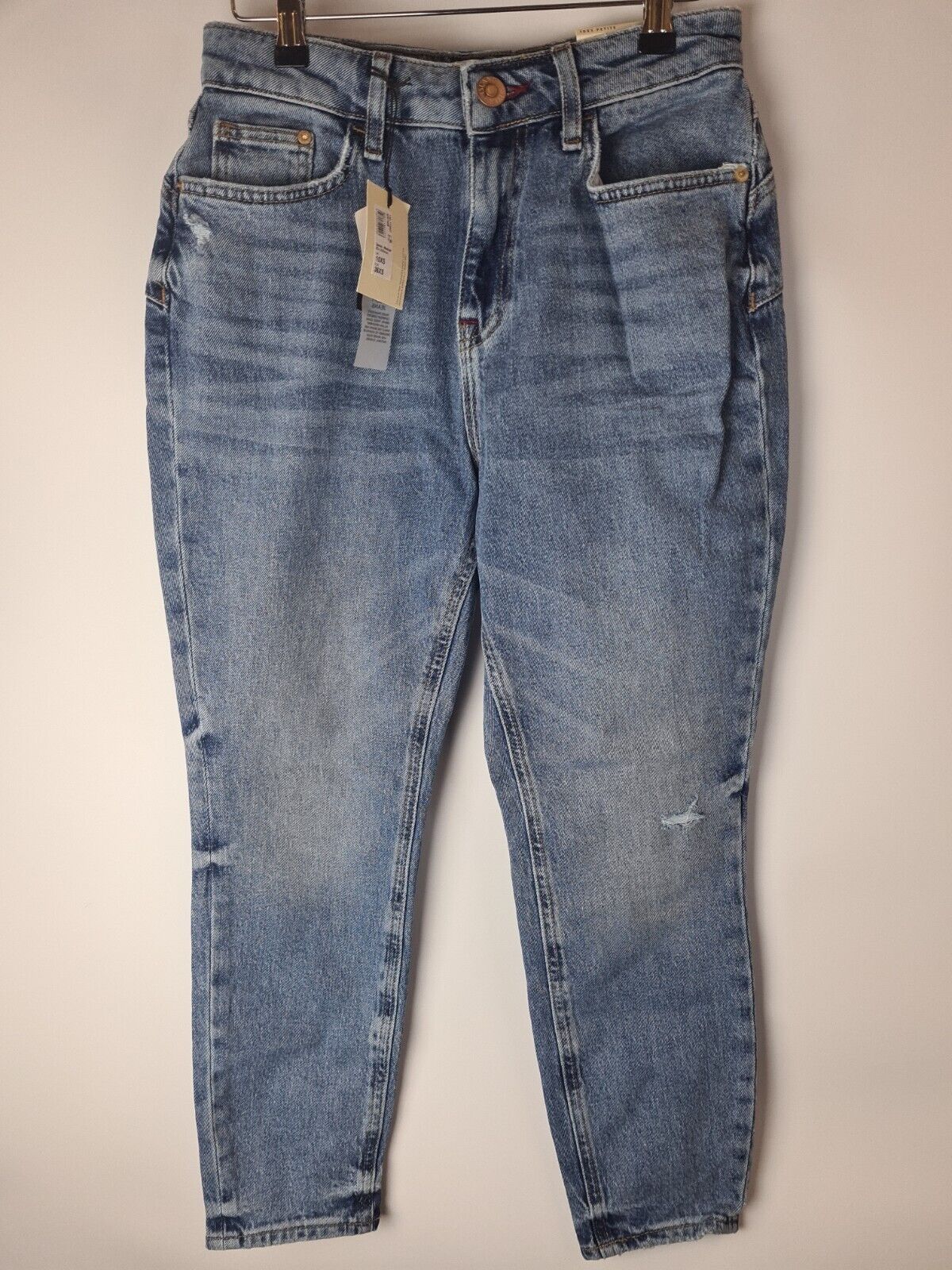 River Island Petite Carrie High-Rise Mom Jeans. Size UK 14R **** V223