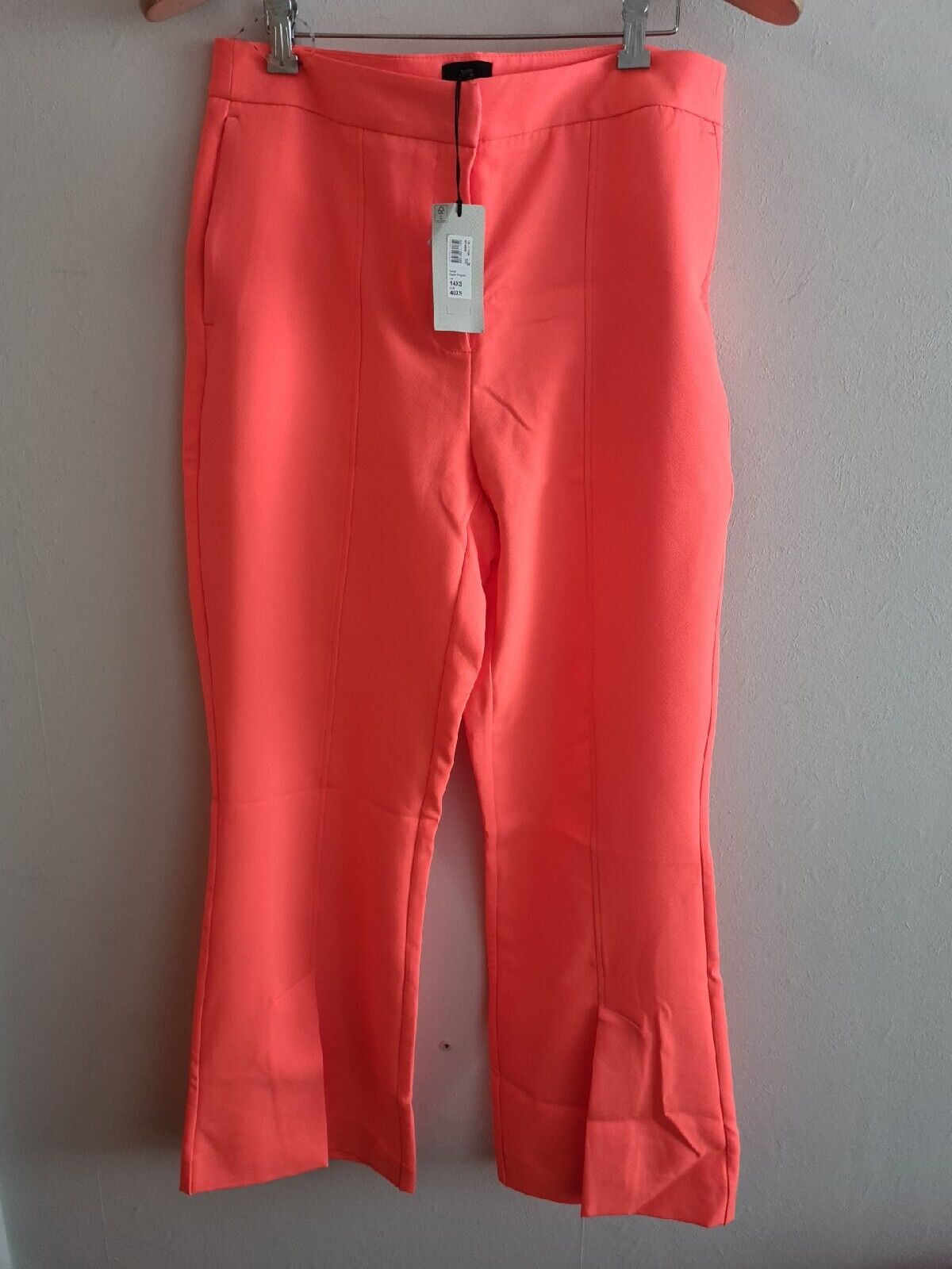 River Island Coral Hyper Brights Trousers Size 14 Petite BNWT Ref****V506