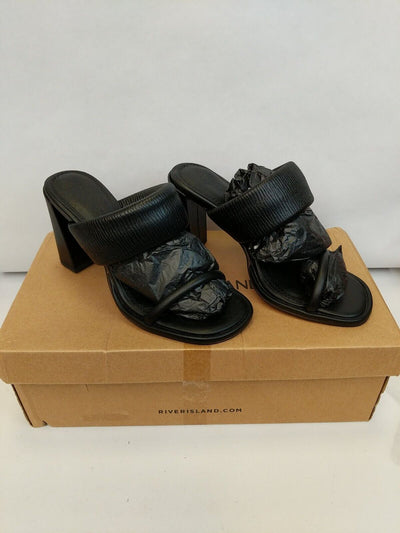 River Island Justice Sandals. Black. UK 5. ****RefVS1