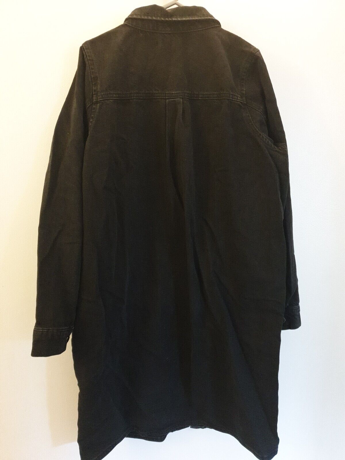 Denim Mini Pocket Shirt Dress Black UK 14 **** Ref V75C