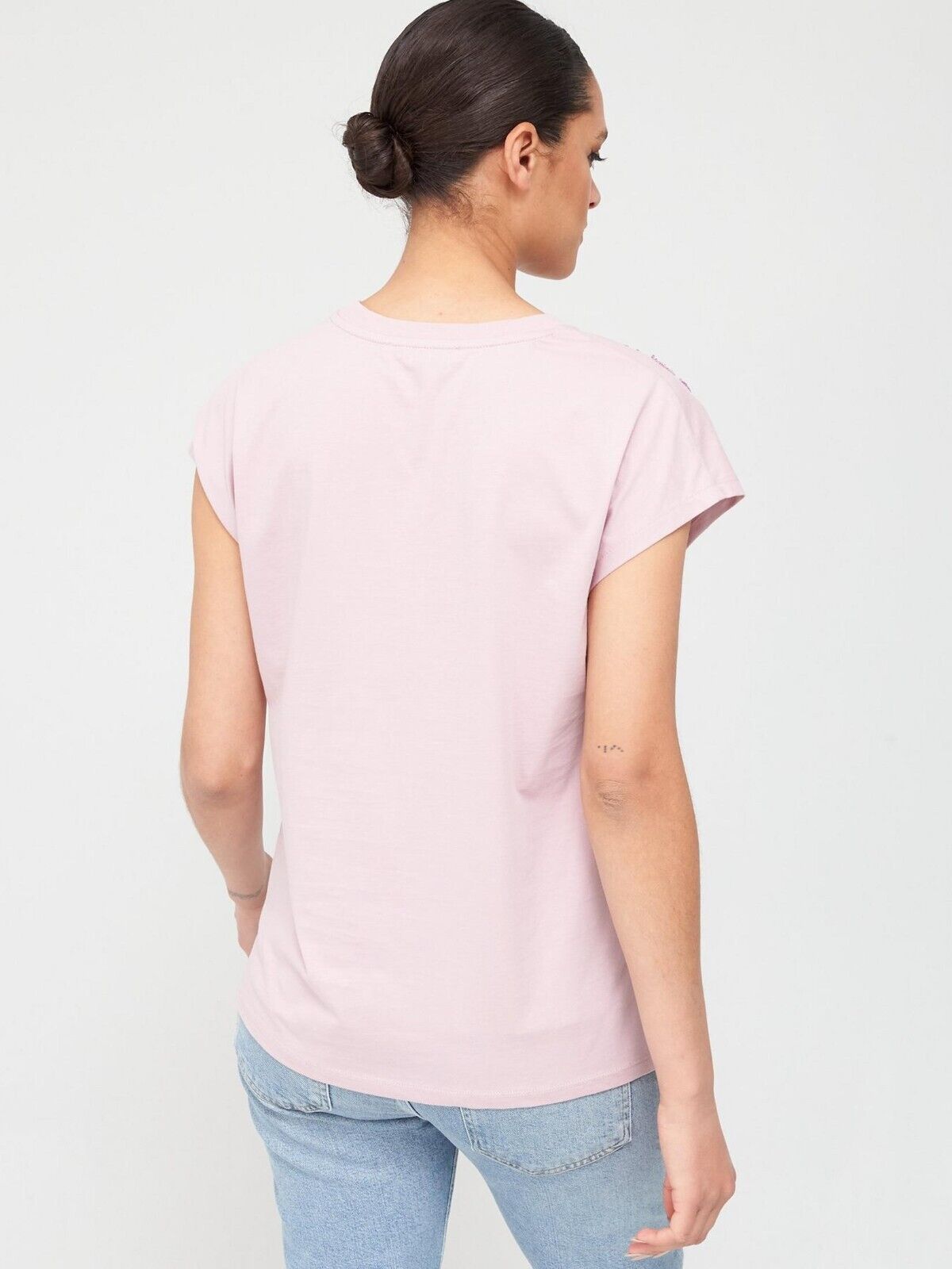 Womens Embellished T-Shirt - Blush. UK 14 **** Ref V511