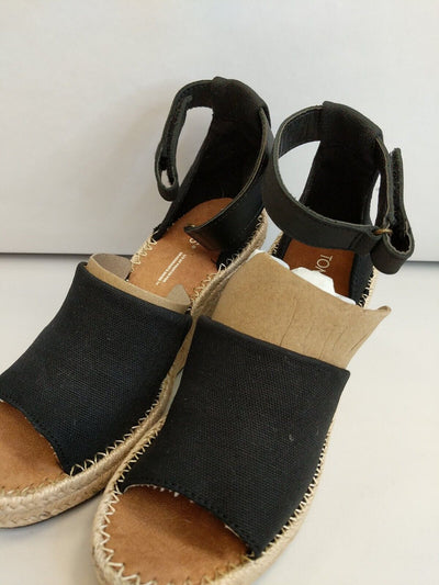 Toms Marisol Black Wedge. UK 6 **** VS2