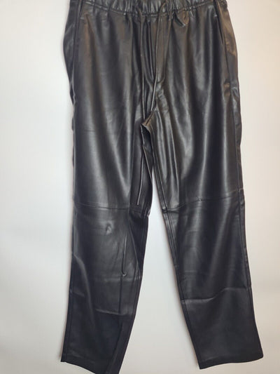 Mango Faux Leather Black Trousers Size 8 **** V167