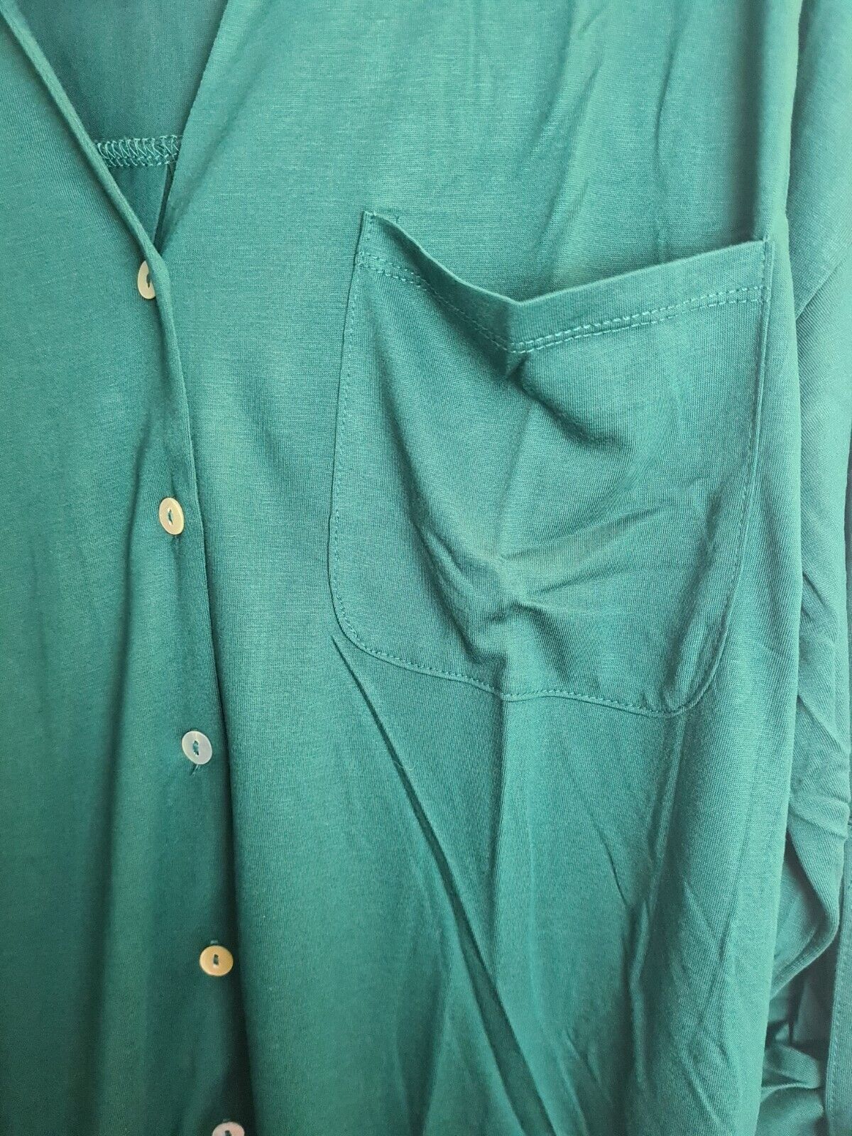 Womens Green Button Up Shirt Size 10 **** V545