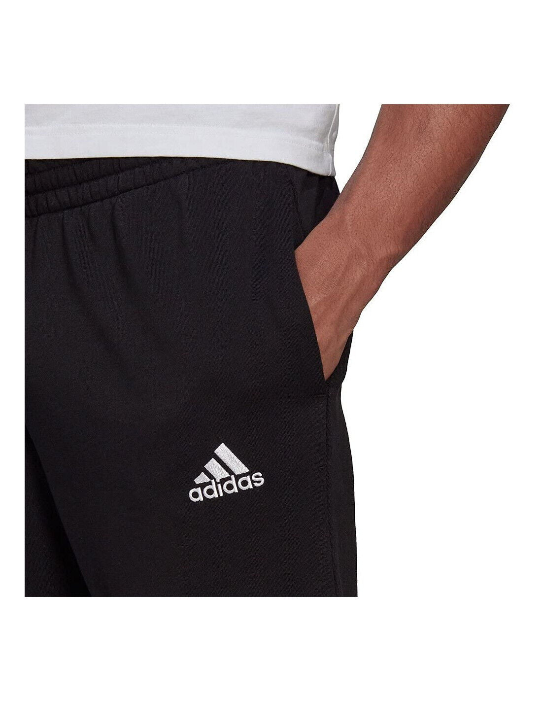 Adidas Essentials Tapered Cuff Black Joggers Size Large *** SW23