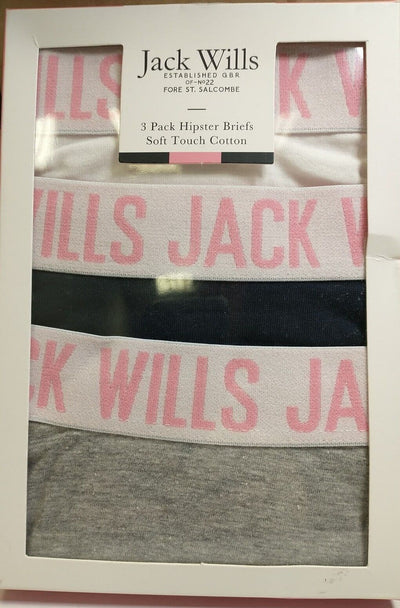 Jack Wills 3pk Hipster Briefs Girls 8-9 Years ****Ref 155