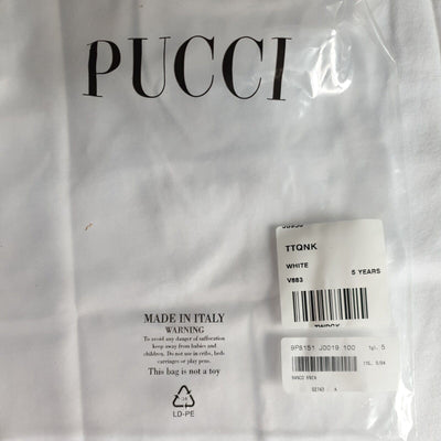 Emilio Pucci Girls White Tshirt Size 5yrs****Ref V40