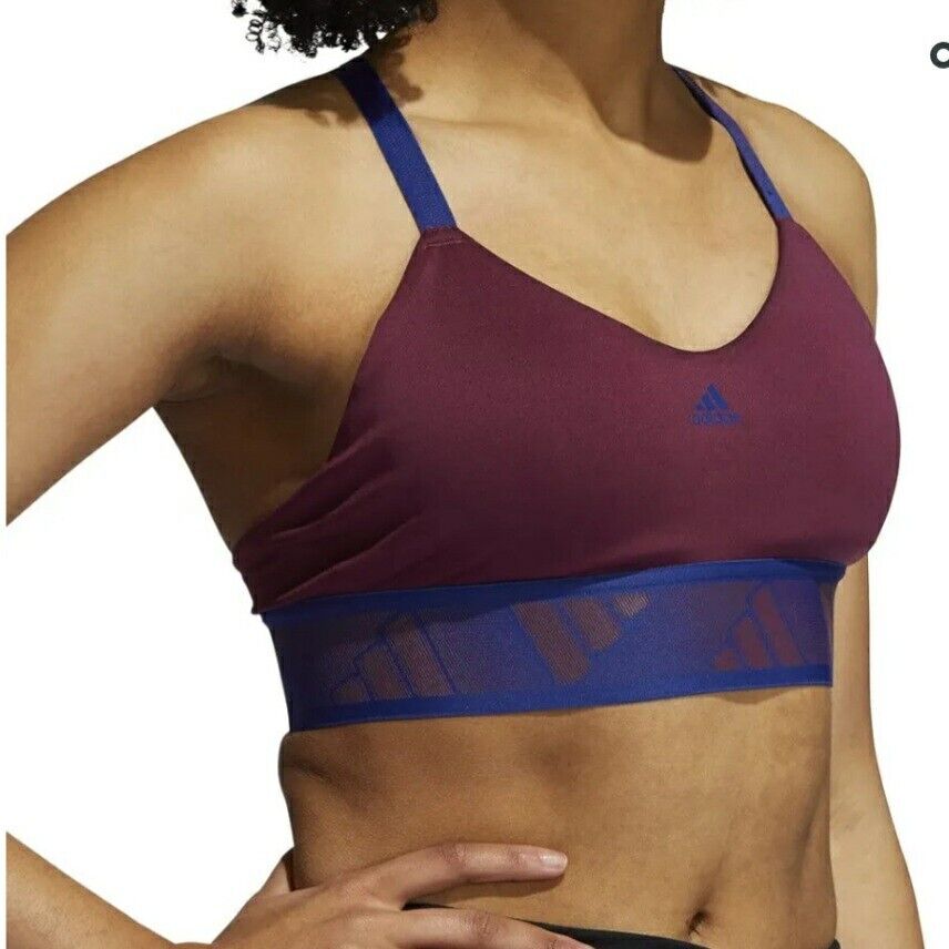 Adidas All Me Light Support Training Bra- Red/Blue Size M