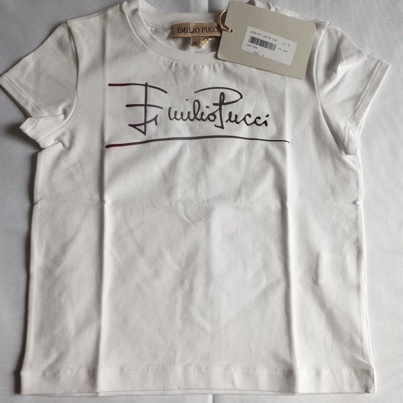 Emilio Pucci Girls White Tshirt Size 5yrs****Ref V40