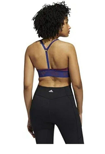 Adidas All Me Light Support Training Bra- Red/Blue Size M