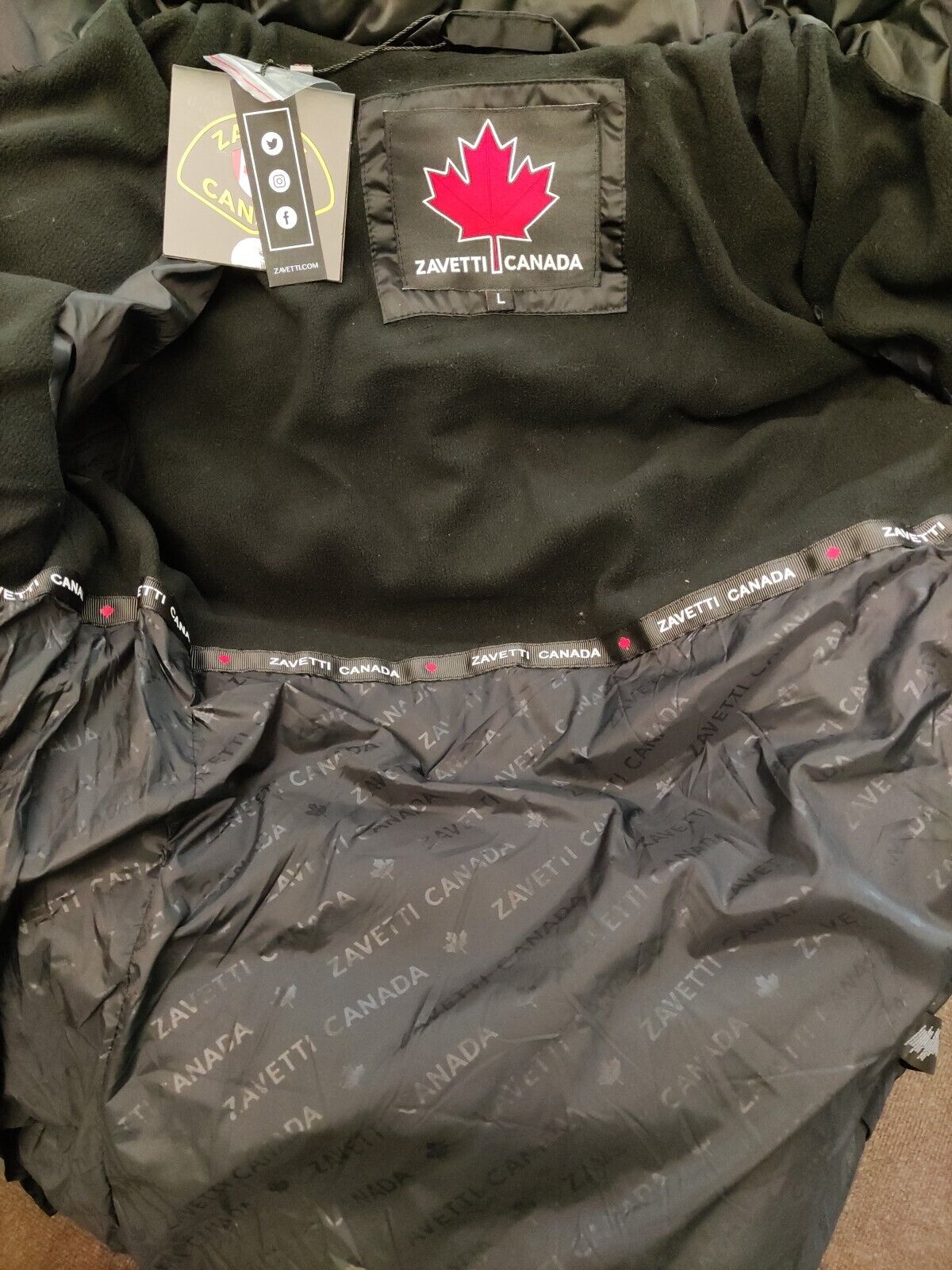 Zavetti Canada Virna Short Padded Jacket - Black. UK Size UK 12.