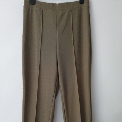 Long Tall Sally Sage Green Stretch Ribbed Slim Leg Trouser Uk16****Ref V65