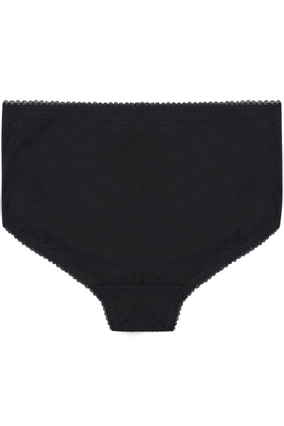 Yours 5 Pack Curve Black Cotton High Waisted Full Briefs Size 18-20