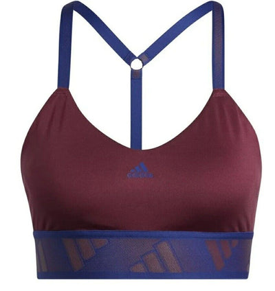 Adidas All Me Light Support Training Bra- Red/Blue Size M
