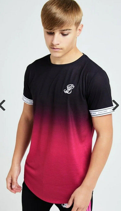 illusive london boys Flux Tshirt- Black/Pink. Uk 13-14yrs