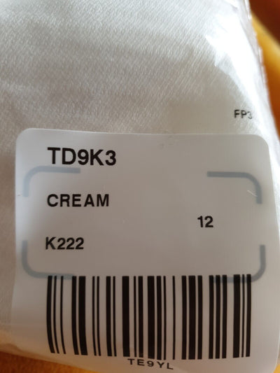 Cream Blouse Long Sleeve Uk12****Ref V555