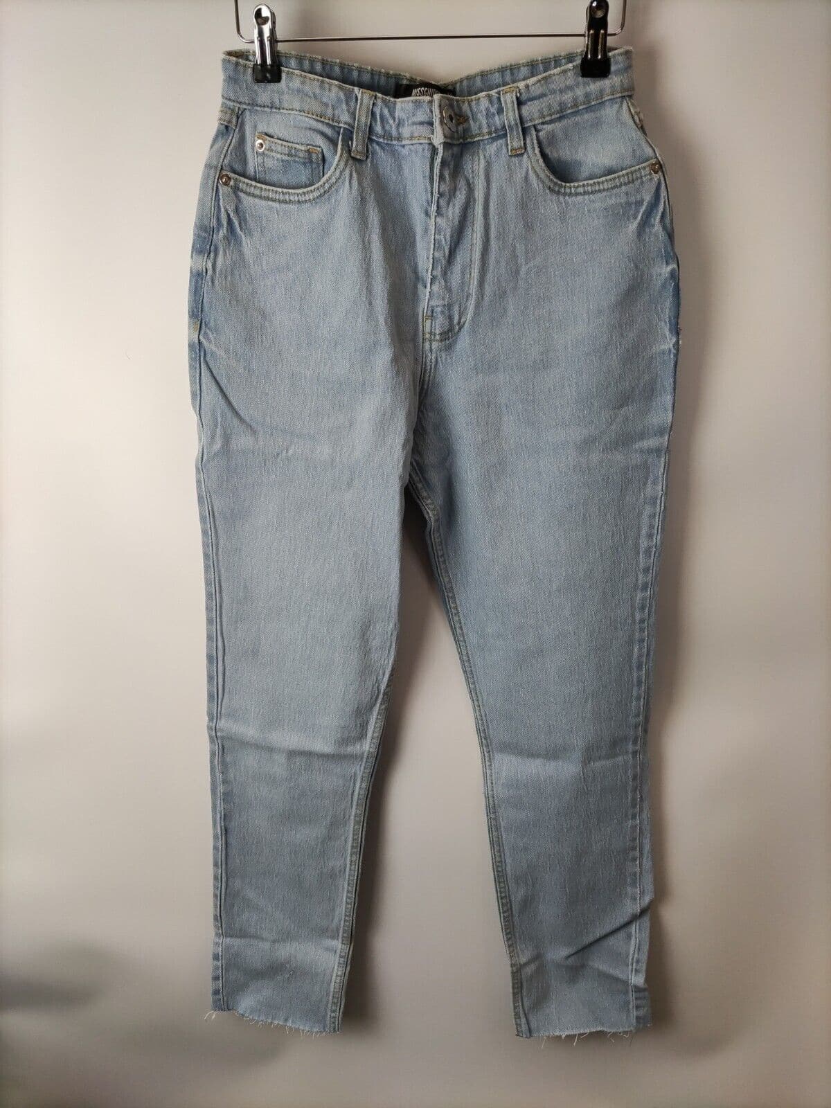 Missguided Bleach Straight Leg Jeans - Light Blue. UK 12. ****V50