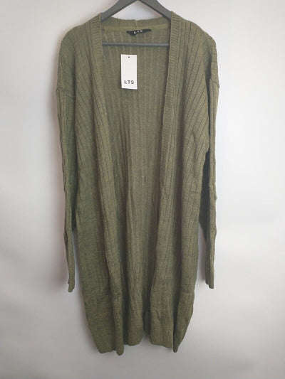 Long Tall Sally Longline Cardigan - Green - UK 10/12 **** Ref V64