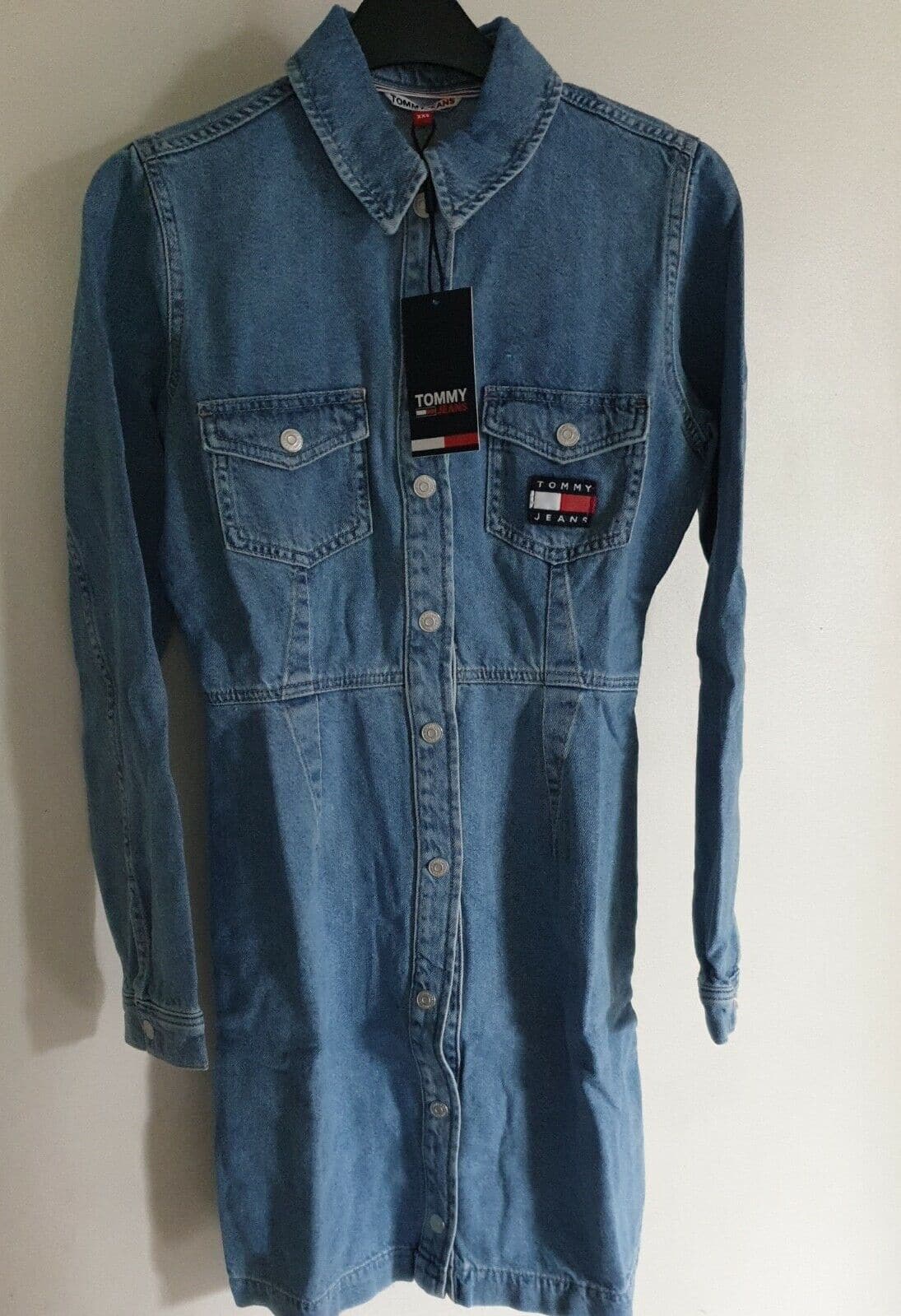 Tommy Jeans Slim Denim Dress Light Size XXS Ref V19