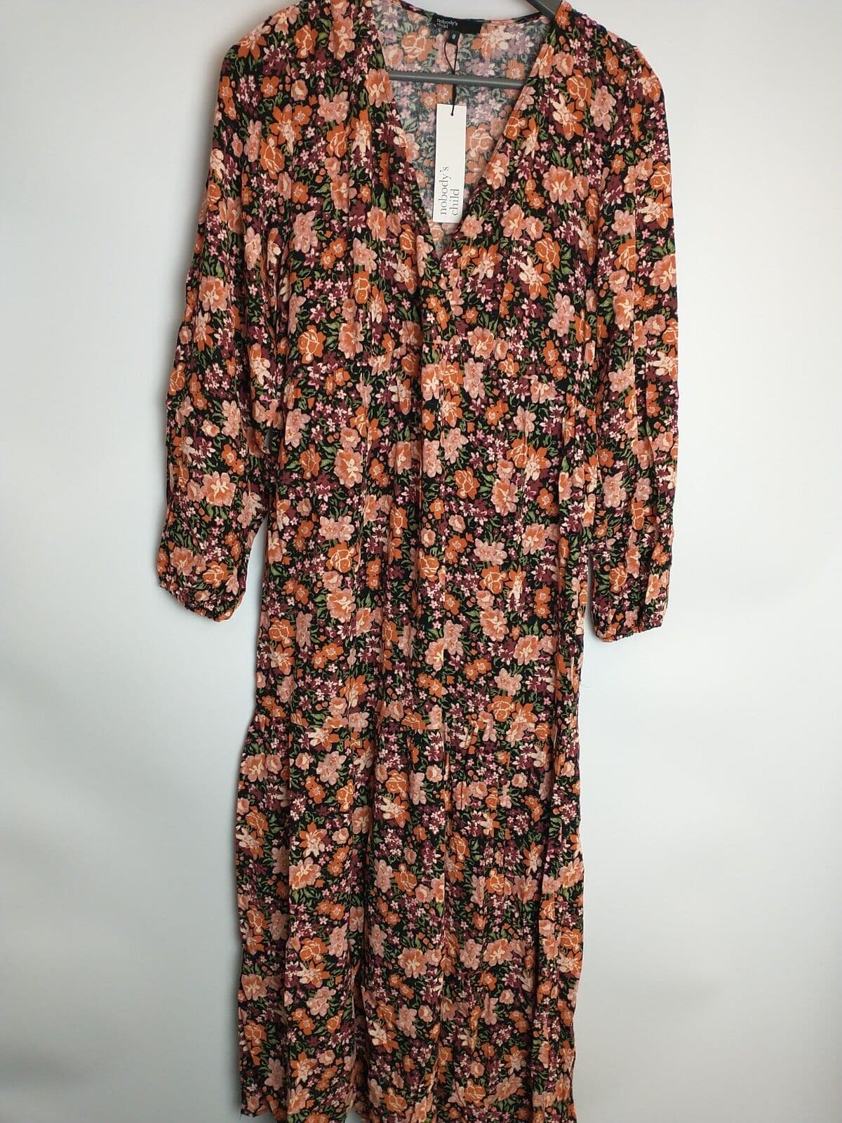 Nobodys Child Autumnal Floral Florence Midi Dress Size UK 8 **** V35