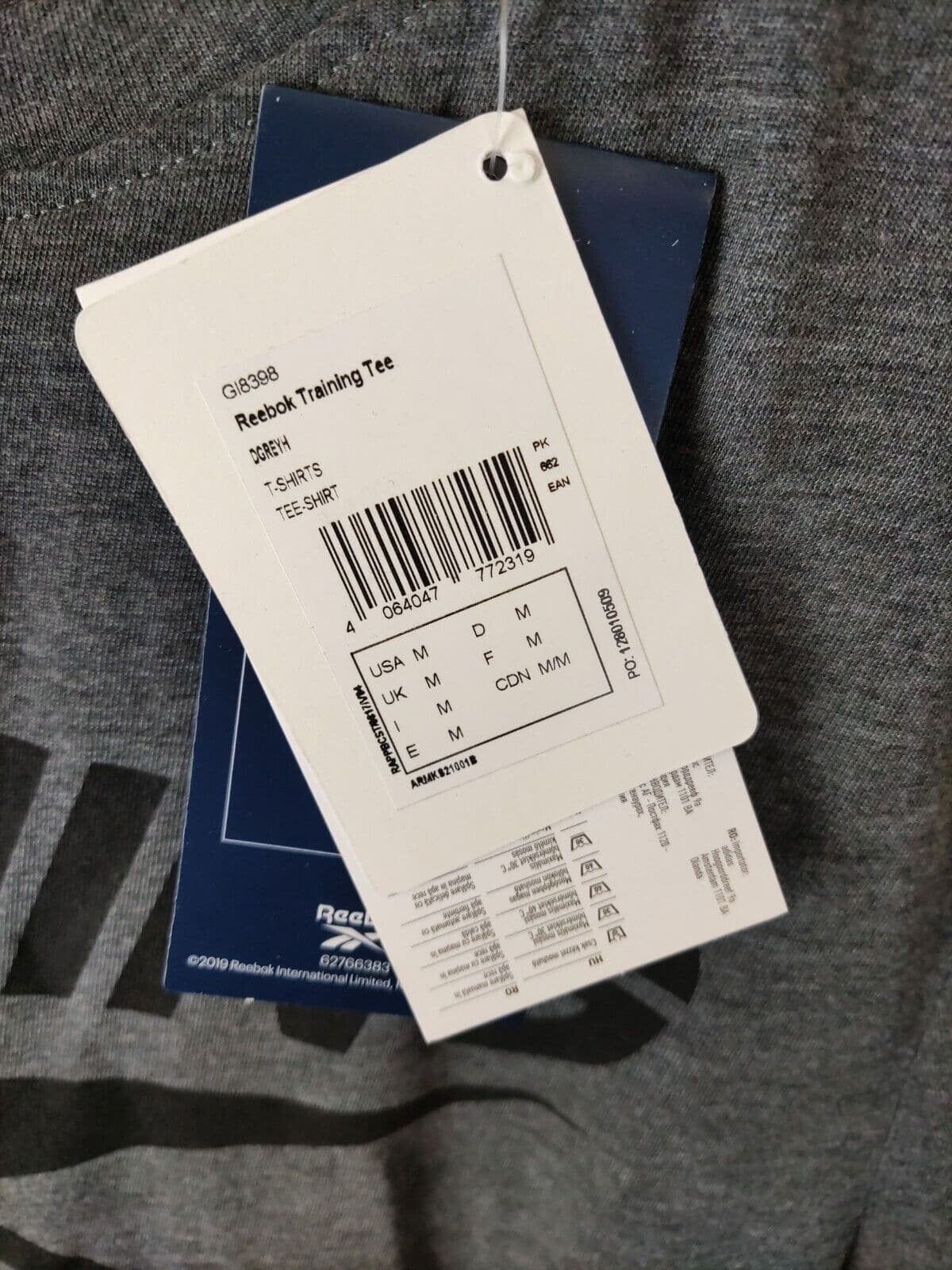 Reebok Training Tee. Grey. UK M. ****V29