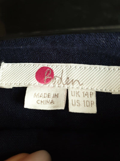 Boden Uk14 Blue Button Skirt Ref W10