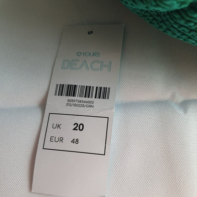 Yours Beach Green Texture plus Bikini Top Uk20****Ref V24