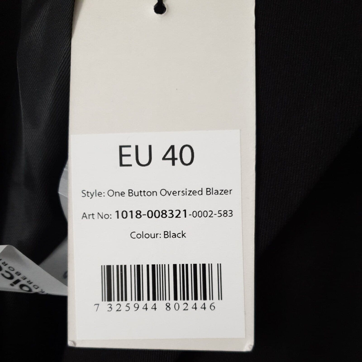 NA-KD Black One Button Oversized Blazer Size EU40 Uk12****Ref V89