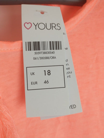 Yours Neon Orange Vest - UK 18 **** Ref V32