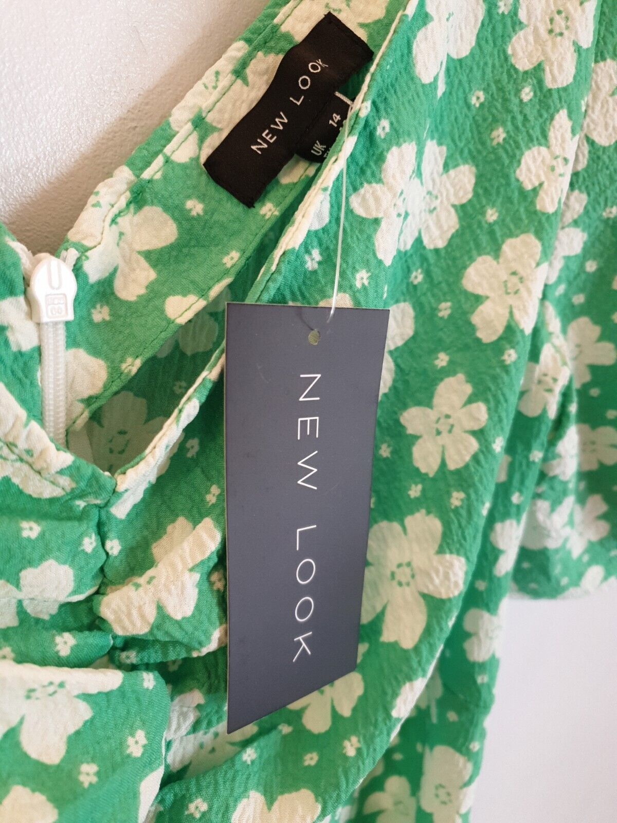 New Look Floral Dress- Green. Uk14