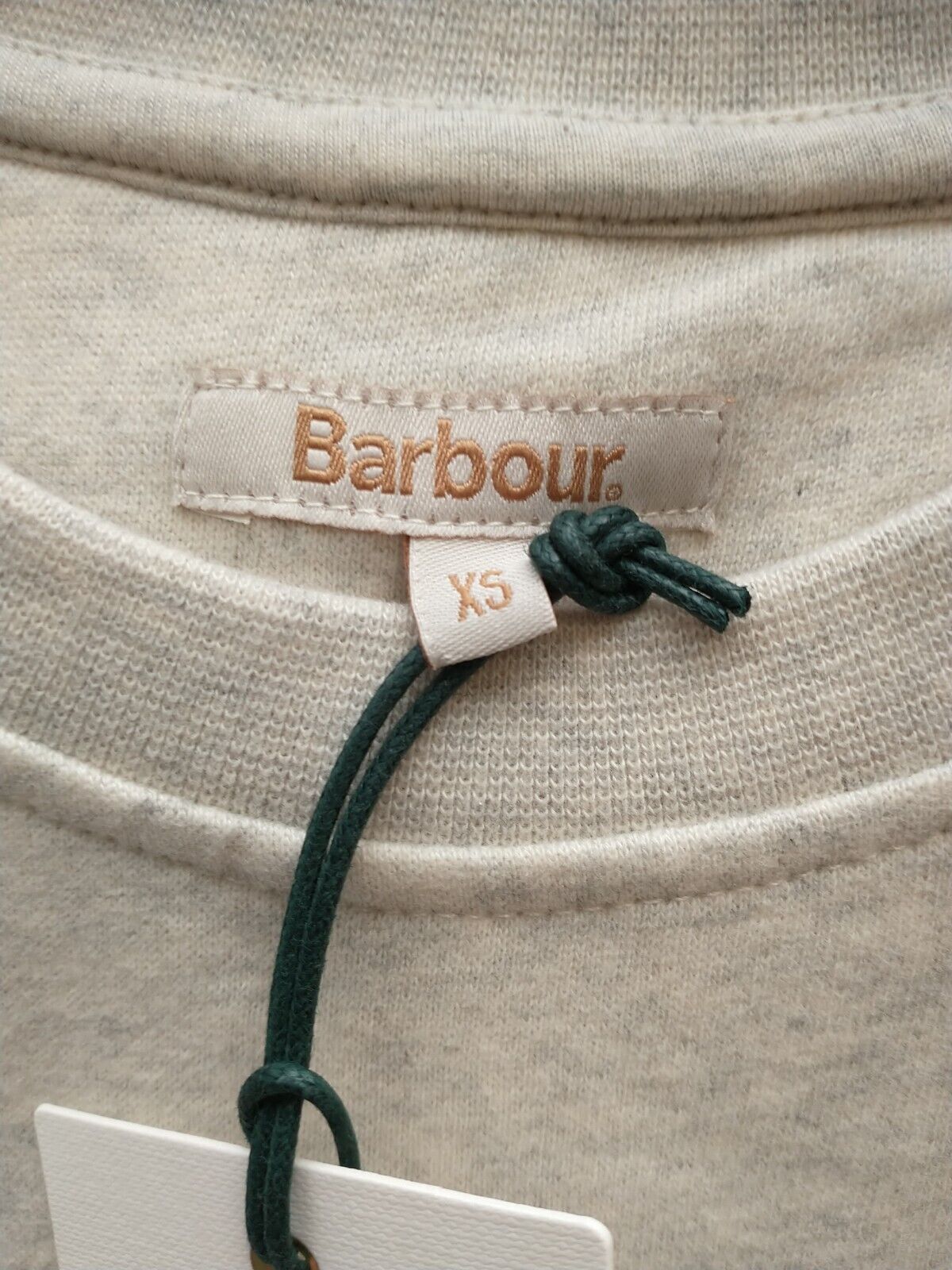 Barbour Rosie Relaxed Lounge Crew - Ecru Marl Size XS.